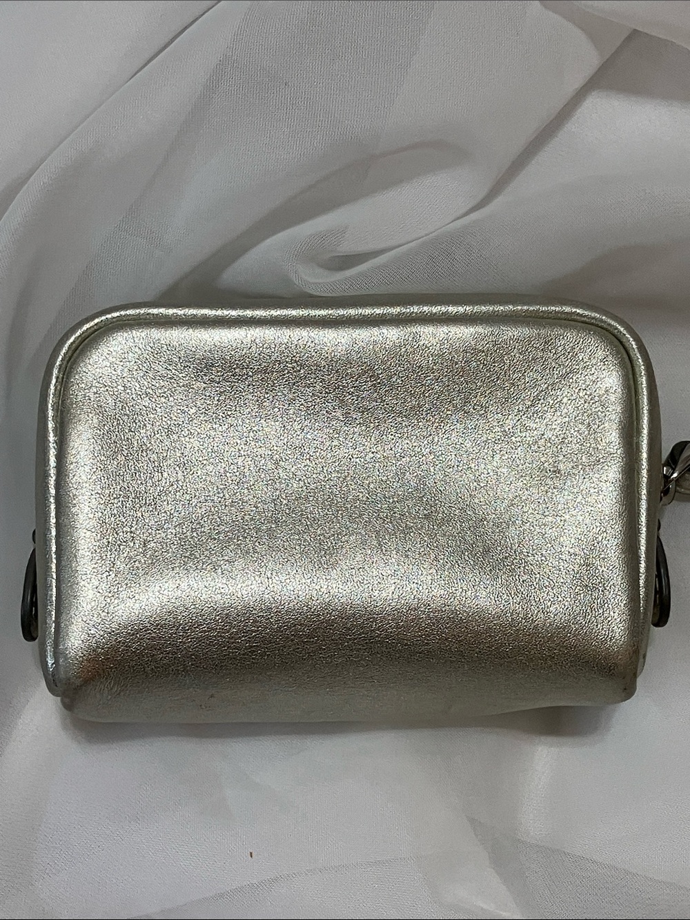 Pouch Square Metallic Leather Wristlet - Picture 14 of 14